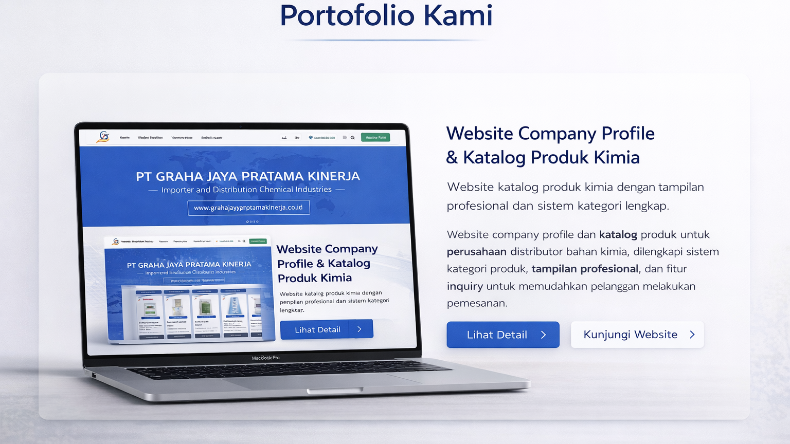 Website Company Profile & Katalog Produk Kimia Industri